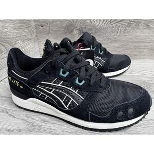 ASICS Gel Lyte III Black Suede Mesh Sneakers Shoes Womens 7 NWT